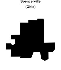 Spencerville (Ohio) blank outline map