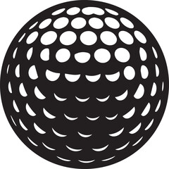 Silhouette of Golf Ball in Black | Clean Sports Icon Illustration Vector Format