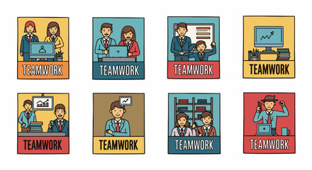 Obraz premium Teamwork concepts, business people, collaboration, meeting, presentation