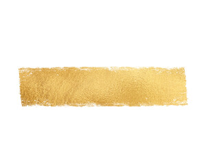 Gold paint brush stroke