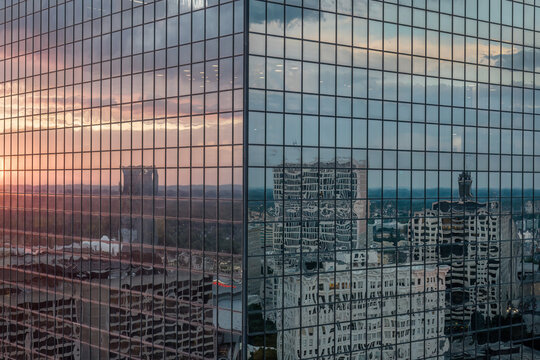 Reflections of High Rise Buildings in Downtown Atlanta, Georgia