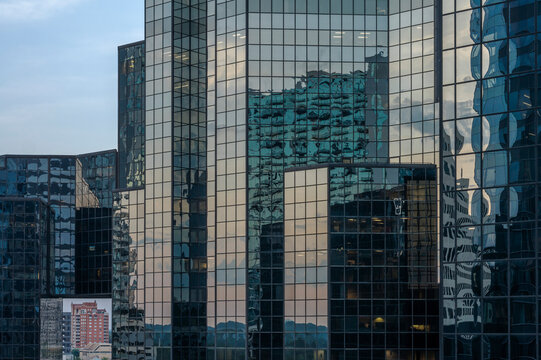 Reflections in an Office Building in Buckhead, Atlanta, Georgia
