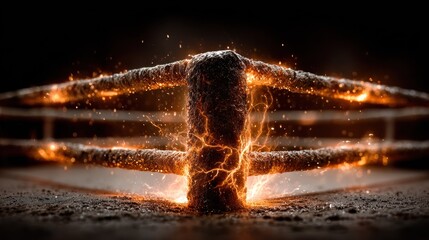 Fiery boxing ropes