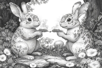 Strange Habits of Forest Beasts Revealed in Fine Etching