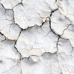 Fototapeta premium Dry, cracked earth; white, textured surface