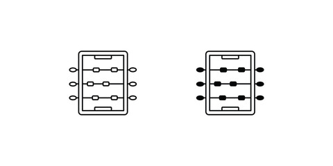 foosball set icon with white background vector stock illustration