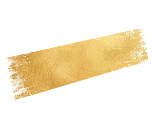 Gold paint brush stroke