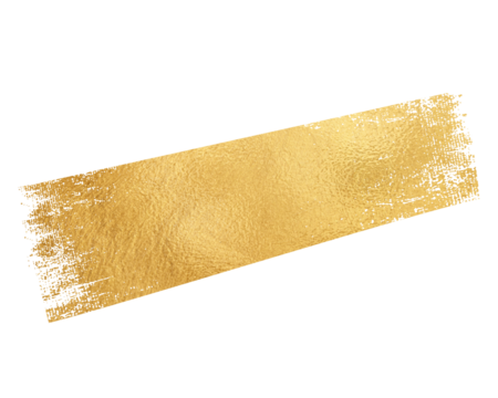 Gold paint brush stroke