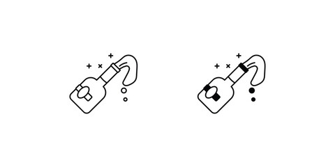 champagne set icon with white background vector stock illustration
