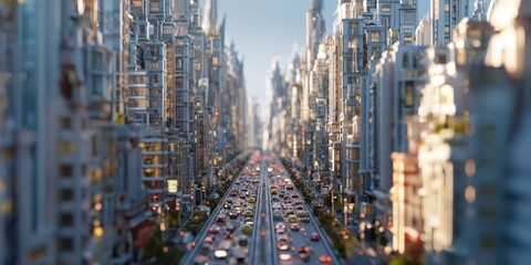 Futuristic Smartphone City Concept 3D Animation