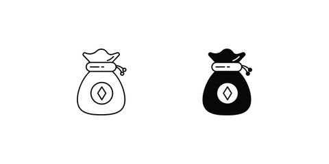lucky charm set icon with white background vector stock illustration