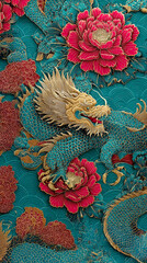 The image of a majestic Japanese dragon