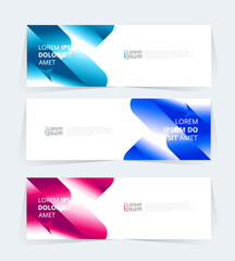 Geometric banner design with Vector presentation template.
