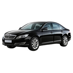Obraz premium black car isolated on transparent white background, clipping path