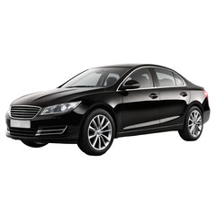 Obraz premium black car isolated on transparent white background, clipping path