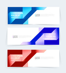 Geometric banner design with Vector presentation template.
