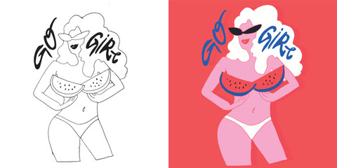 Trendy hand drawn doodle lettering quote. Lettering for t-shirt design, mug print, bag print, clothes fashion. 100% hand drawn vector image.