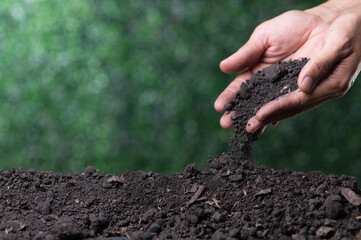 Fertile soil suitable for cultivation is in the hands of the farmer.