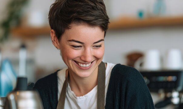 Close-up of a woman smiling