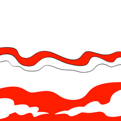 Indonesia independence day illustration. Red and white backg