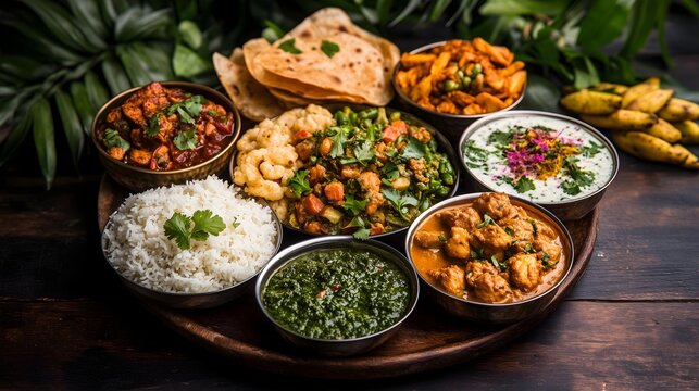 Odisha special thali beautifully presented in a luxury dining setting with diverse flavors and vibrant colors