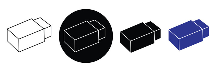  Box editable stroke pictogram and minimal thin line web icon set. Outline icons collection. Simple vector illustration.