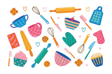 Culinary Creations: A delightful assortment of baking tools and treats, artfully arranged to inspire culinary creativity, offering a glimpse into the sweet world of baking.