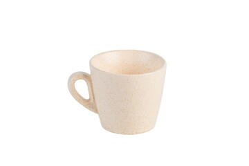 Coffee in a white cup, coffee in a glass, cup on transparent background