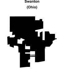 Swanton (Ohio) blank outline map