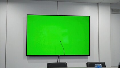 Meeting room TV with green screen
