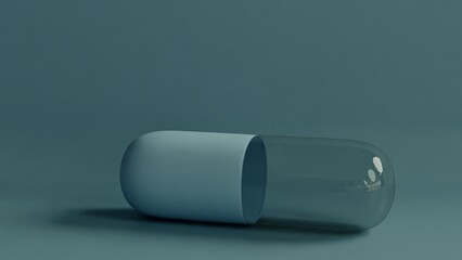 Single Capsule on Soft Background