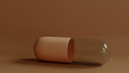 Single Capsule on Soft Background