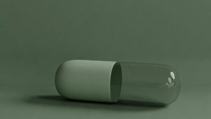 Single Capsule on Soft Background