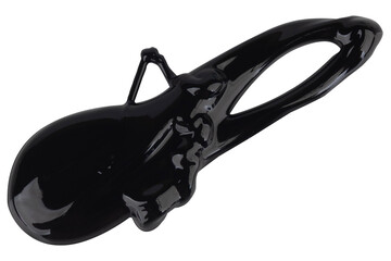 color black Poster paint isolated texture on white brush circle