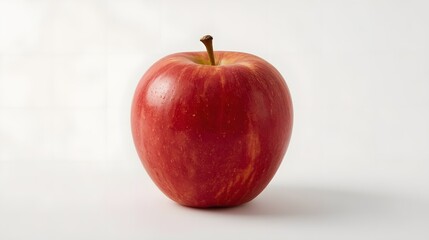 Fresh Red Apple on White Background
