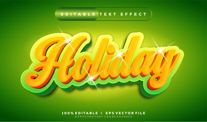  holiday vector text effect with modern style design