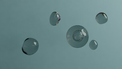 Floating Transparent Spheres Bubble