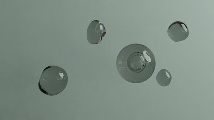 Floating Transparent Spheres Bubble