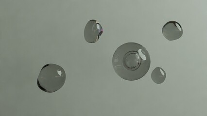 Floating Transparent Spheres Bubble