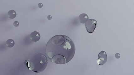 Floating Transparent Spheres Bubble