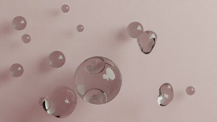 Floating Transparent Spheres Bubble