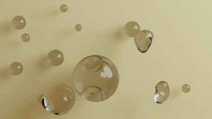 Floating Transparent Spheres Bubble