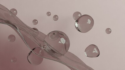 Floating Transparent Spheres Bubble