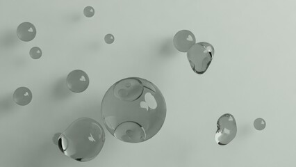 Floating Transparent Spheres Bubble