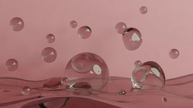 Floating Transparent Spheres Bubble