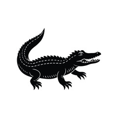 Naklejka premium crocodile isolated on white background