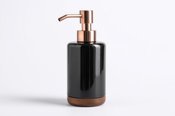 Obraz premium Black soap dispenser with rose gold accents (1)