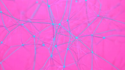 Abstract Pink Network Connection Lines Dots Background
