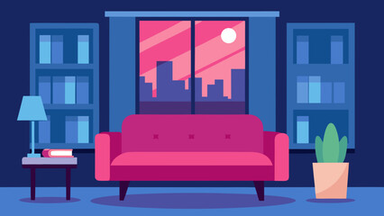 Cheerful Cartoon Living Room Drawing
