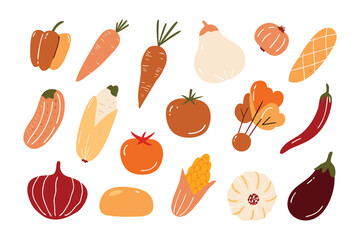 Harvest Bounty: A vibrant collection of fresh vegetables arranged to celebrate nature's colorful diversity and the abundance of the harvest season.